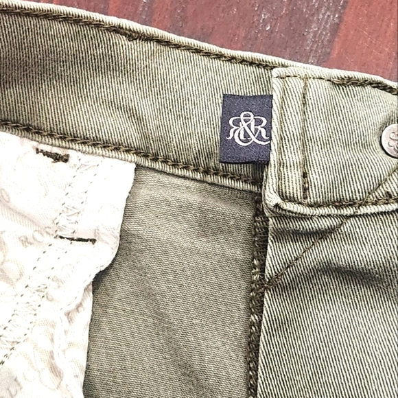 Rock & Republic Kendall Women's Green Denim Straight  Stretch Jeans Plus Size 16 - Picture 10 of 10